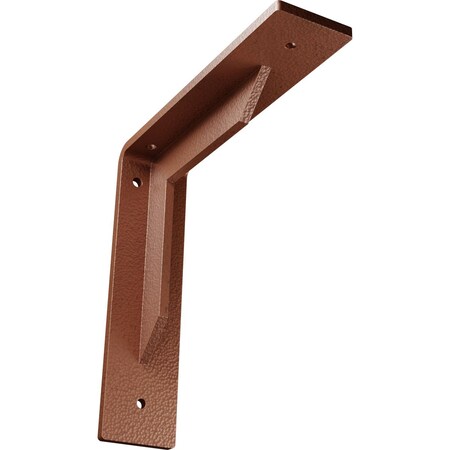 Ekena Millwork Stockport Steel Bracket, Hammered Copper 2"W x 8"D x 8"H BKTM02X08X08STHCO